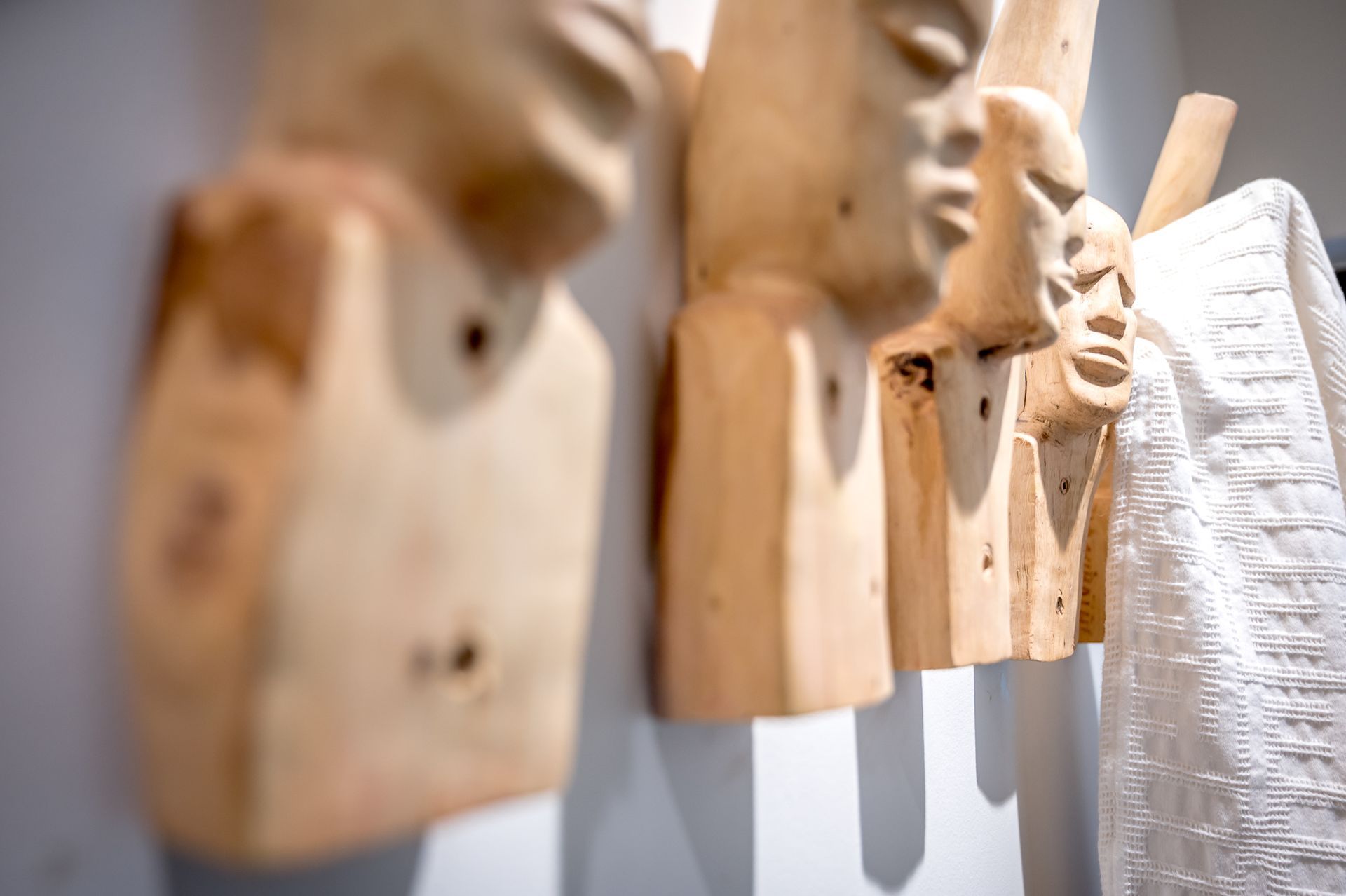 Hand-Carved Kiaat Wood Hooks by David Murathi – Functional African Art