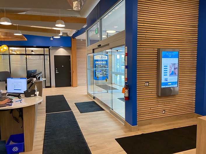 Interactive Kiosk at Libro Credit Union in St. Thomas, Ontario