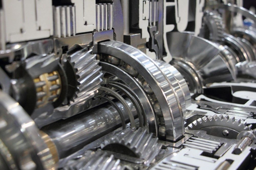 A Cutaway View of Automotive Transmission Gears and Bearings, Chrome Metal — Border Power Steering Service In Lavington, NSW
