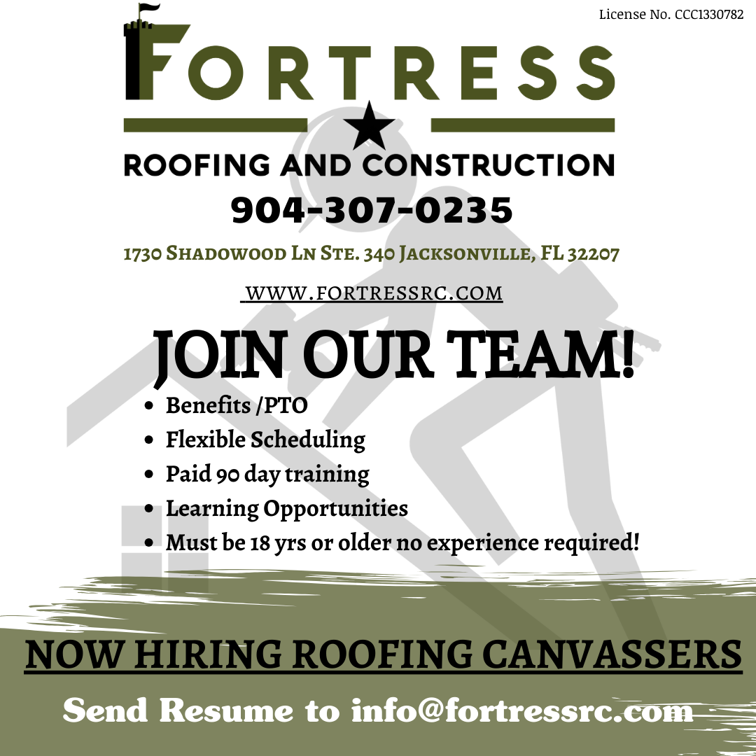 Roof Careers Jacksonville, FL Fortress Roofing and Construction LLC