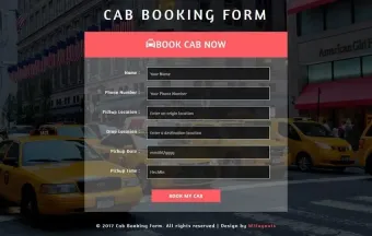 Taxiboekingsformulier