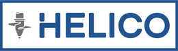 HELICO logo in blue text with a gray drilling bit icon on white background