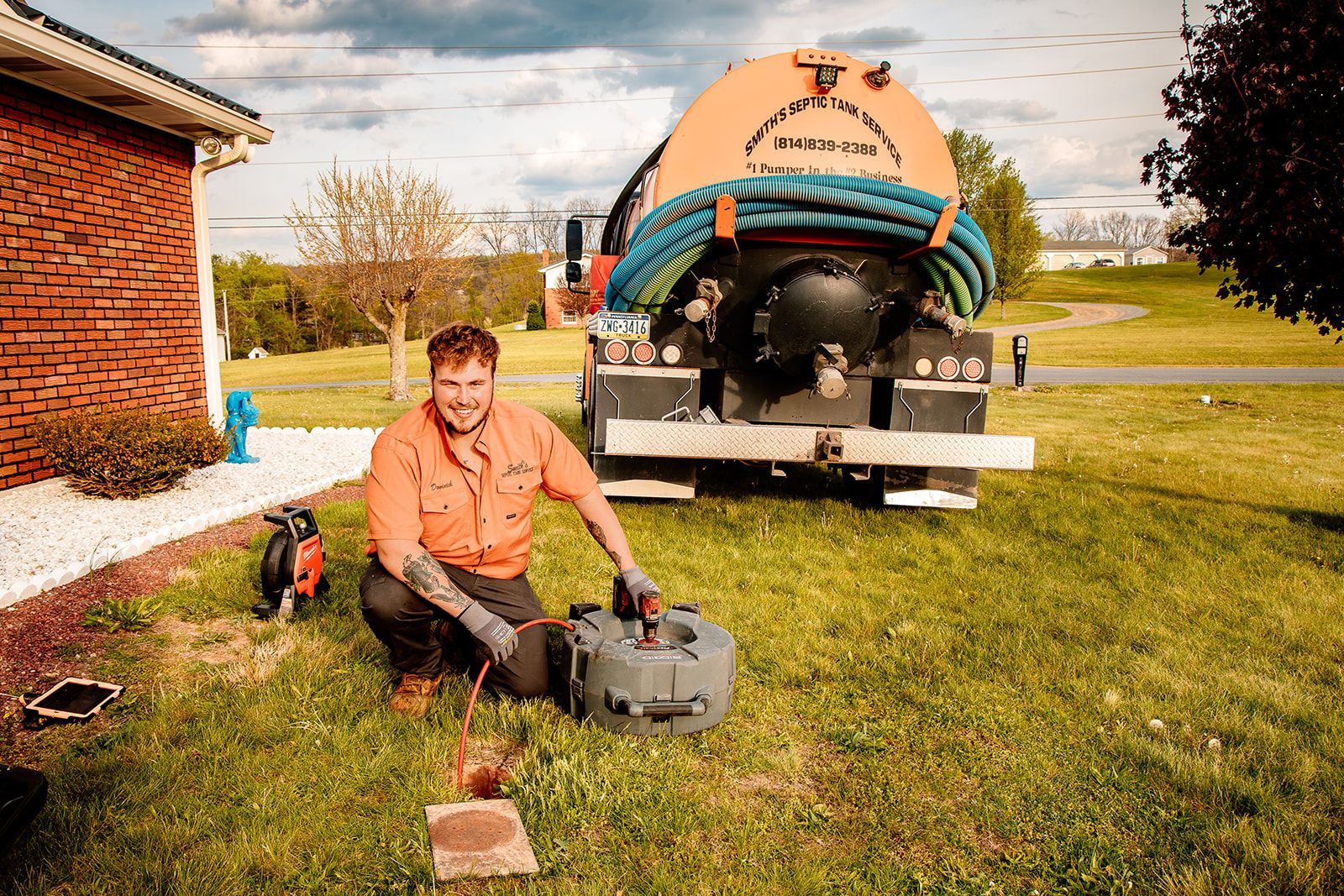 Smith's Septic sewer main line cleaning in Bedford County, PA