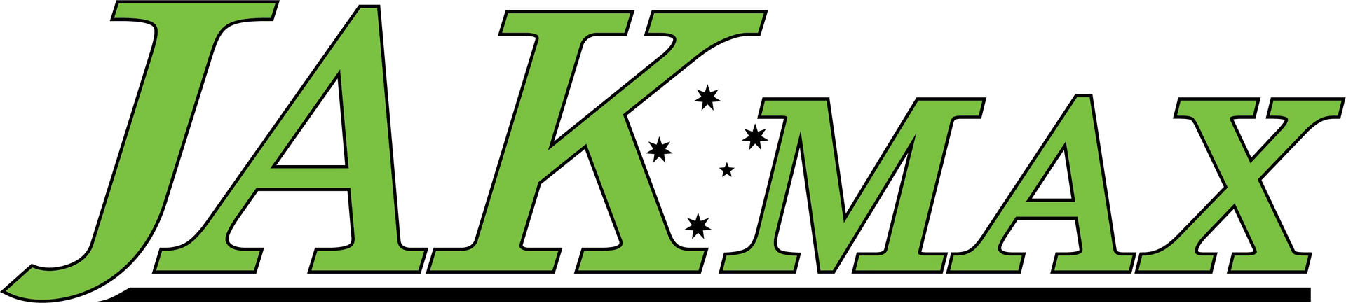The word jakmax is written in green on a white background