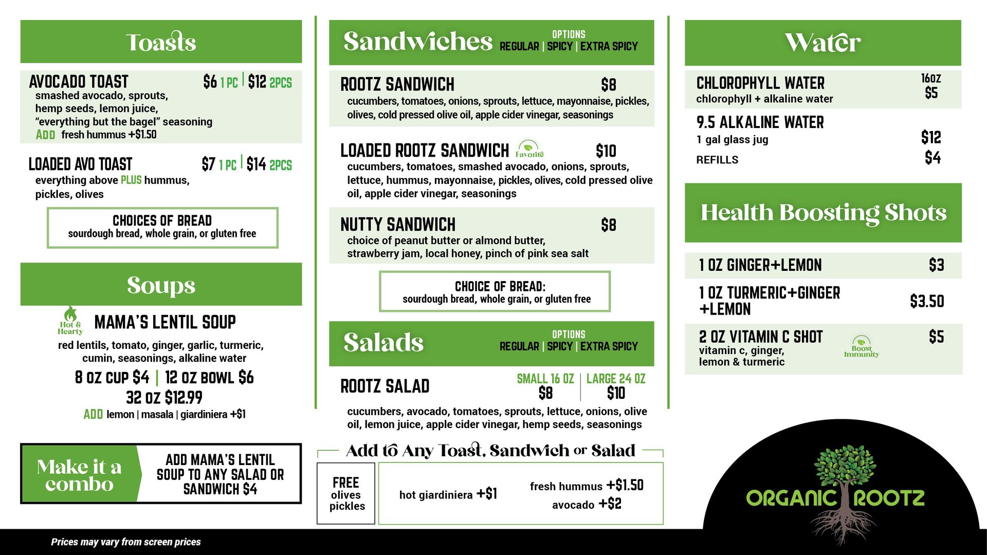 Toasts, Kebabs, & Samosas - Organic Rootz
