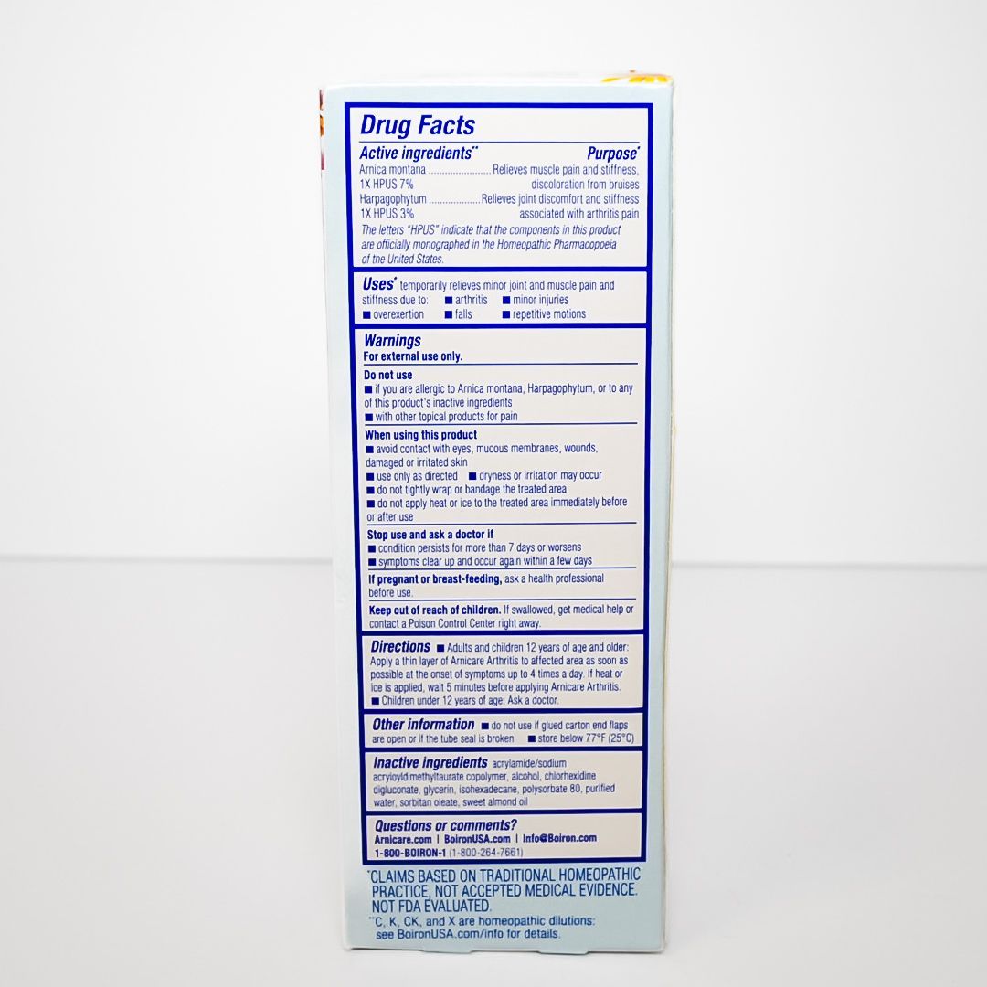 Side panel of a medicine box showing blue-and-white Drug Facts text.