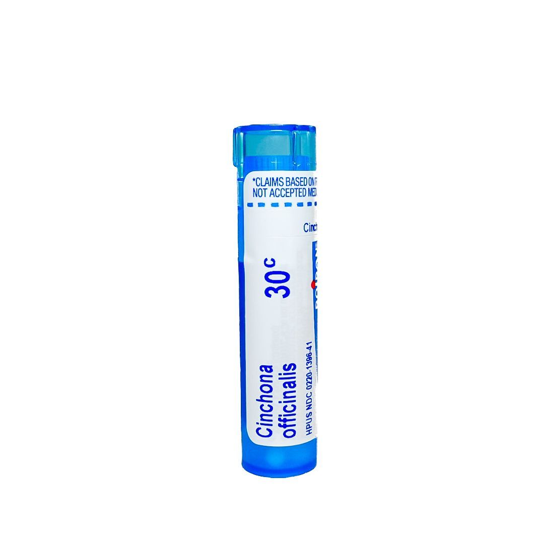 Blue cylindrical medicine tube with white label and cap, labeled “Ciprofena officinalis 30C”