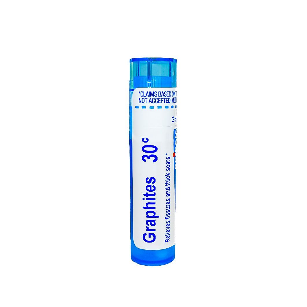 Blue tube labeled “Graphites 30C” on a white background