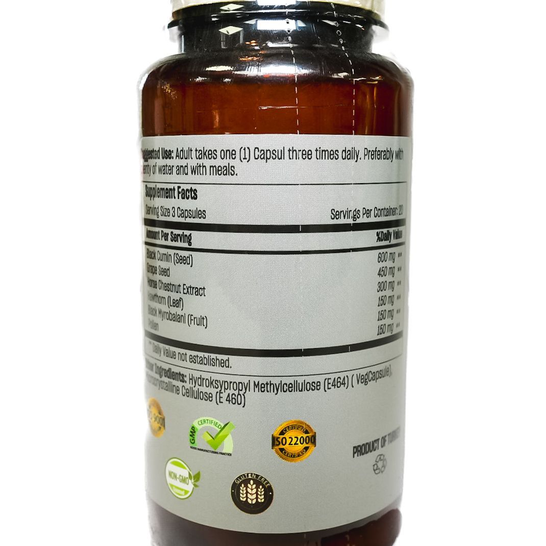 Brown bottle with gold cap labeled “HEMOCLEAN” and “TALYA” on a white background