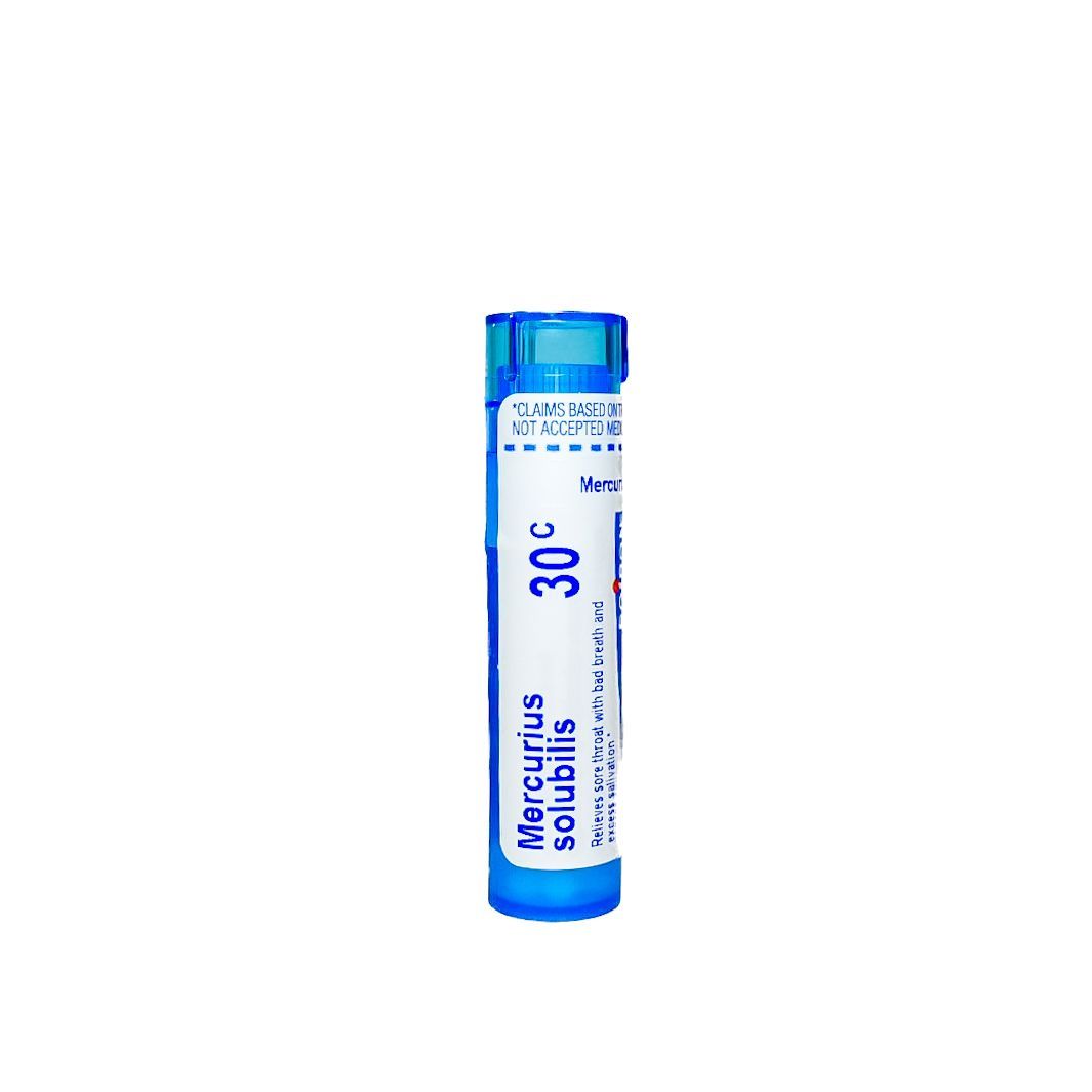 Blue tube labeled “30” with white text, standing upright on a white background