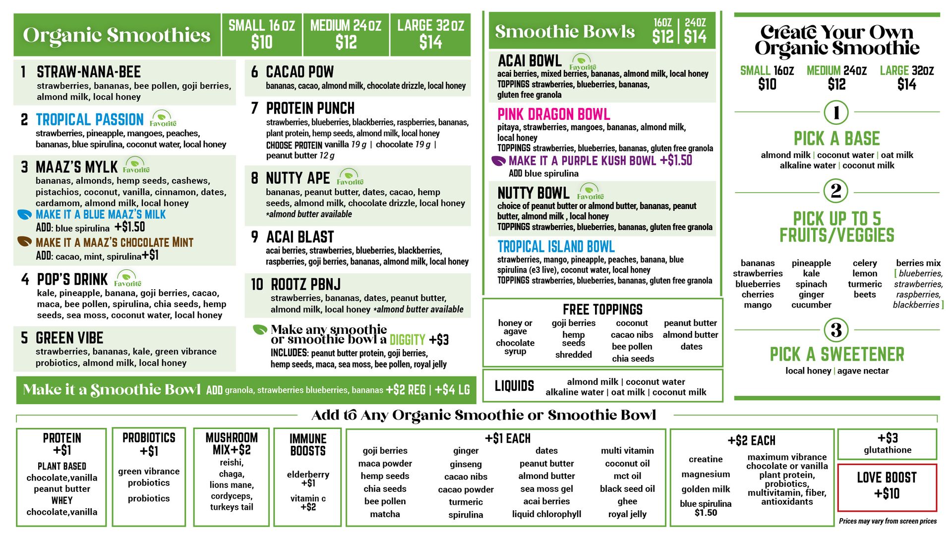 Green-and-white infographic with multiple columns of text, icons, and sections about services or programs.