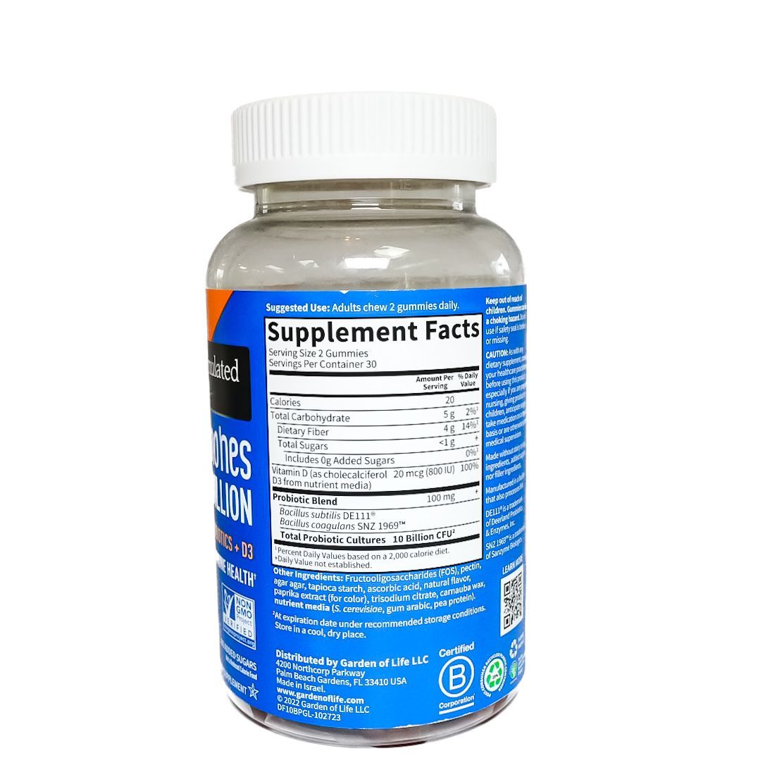 Dr. Formulated Probiotics 10 Billion supplement bottle with blue label and white cap
