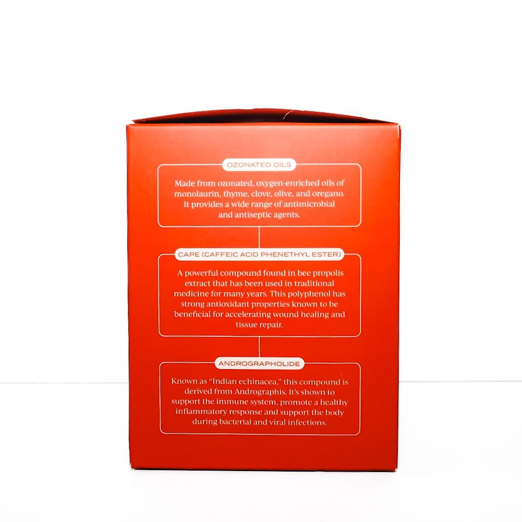 Red Cymbiotika ParaX supplement box package on a white background
