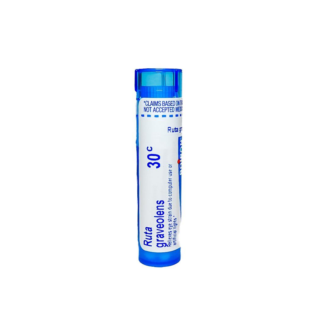 Blue-and-white cylindrical pill bottle with a blue cap on a white background