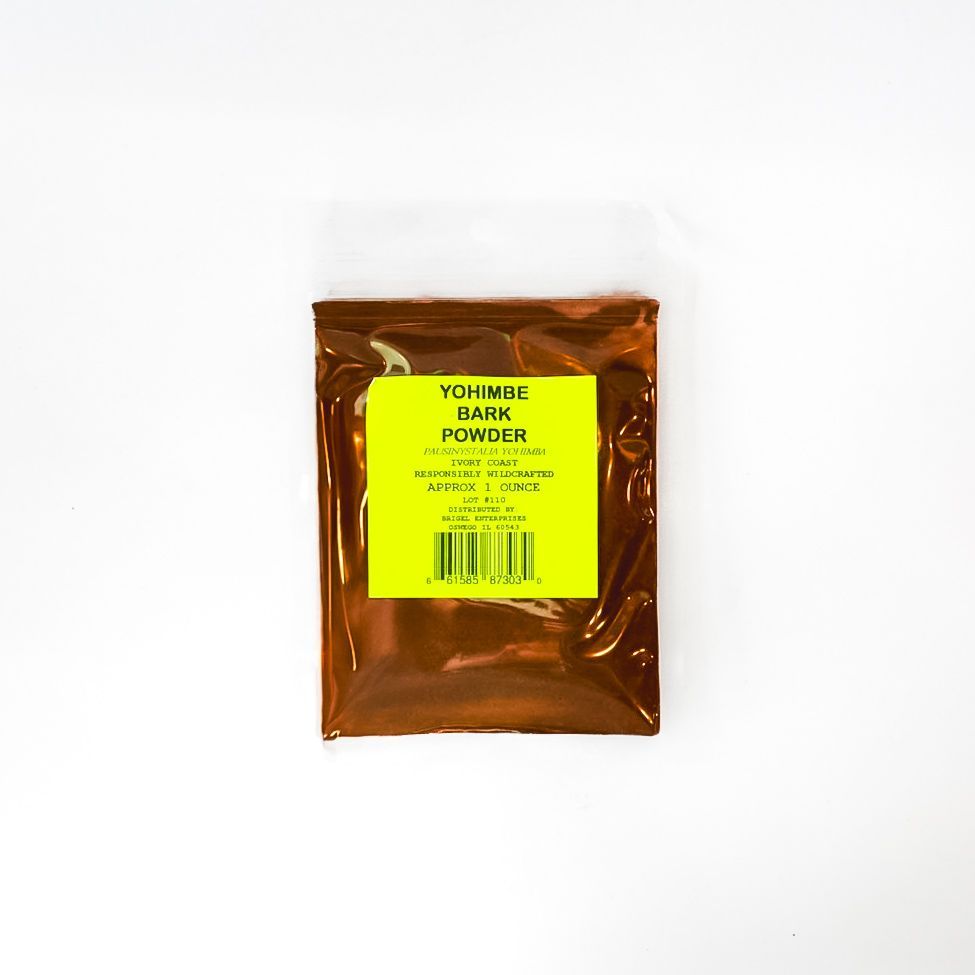 Small brown plastic pouch on a white background