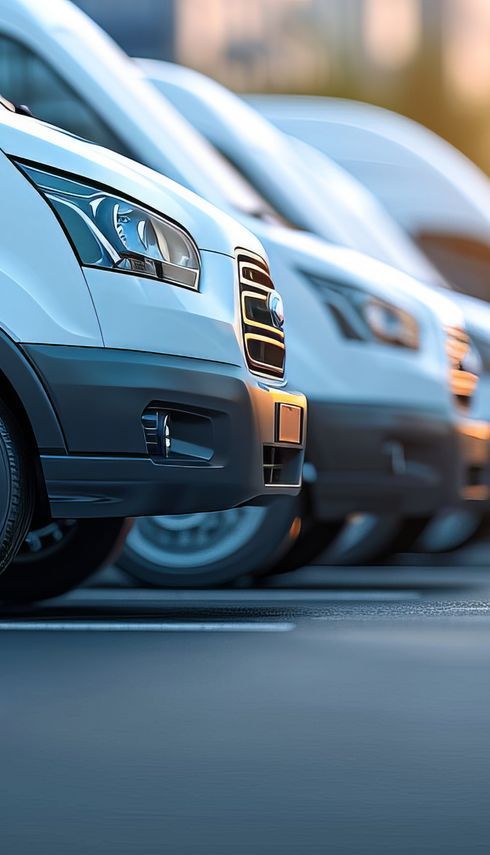 White vans parked in a row | Willamette Automotive Care