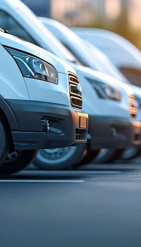 White vans parked in a row | Willamette Automotive Care