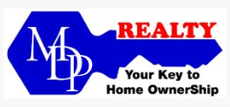 MDP Realty logo in blue and red with “Your Key to Home Ownership” tagline