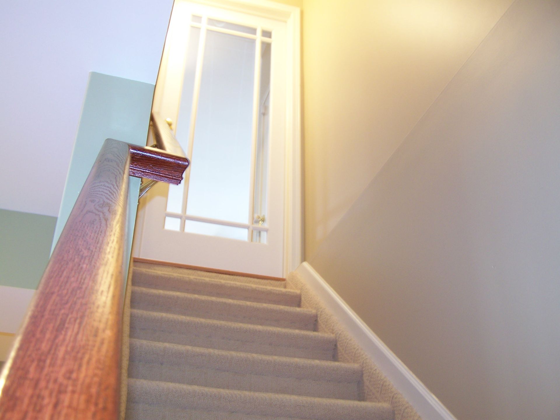 Interior construction finishing of walls and stairway - Build Your Own Home Services, LLC. 