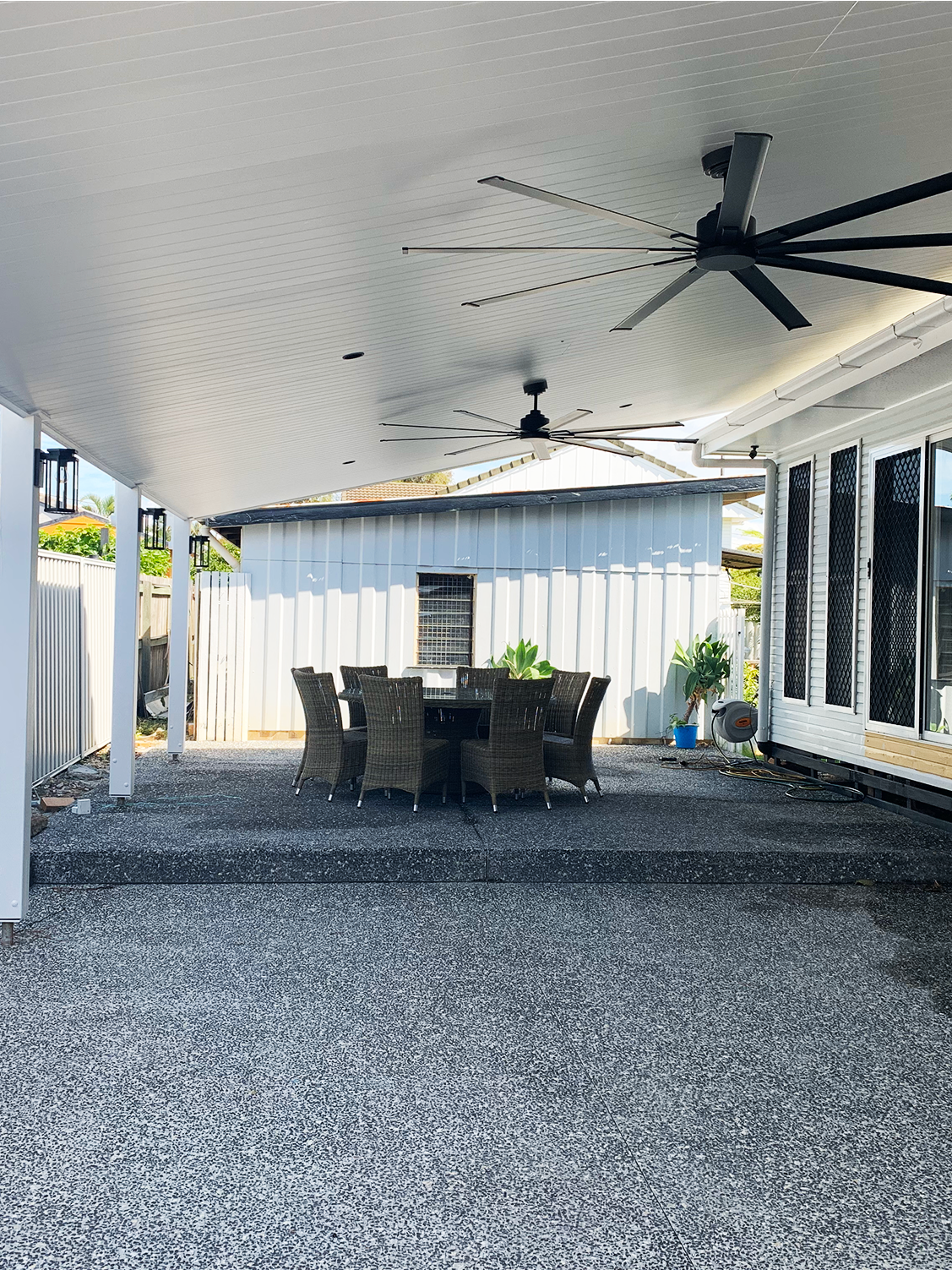 clontarf modern outdoor patio alfresco area renovation in brisbane