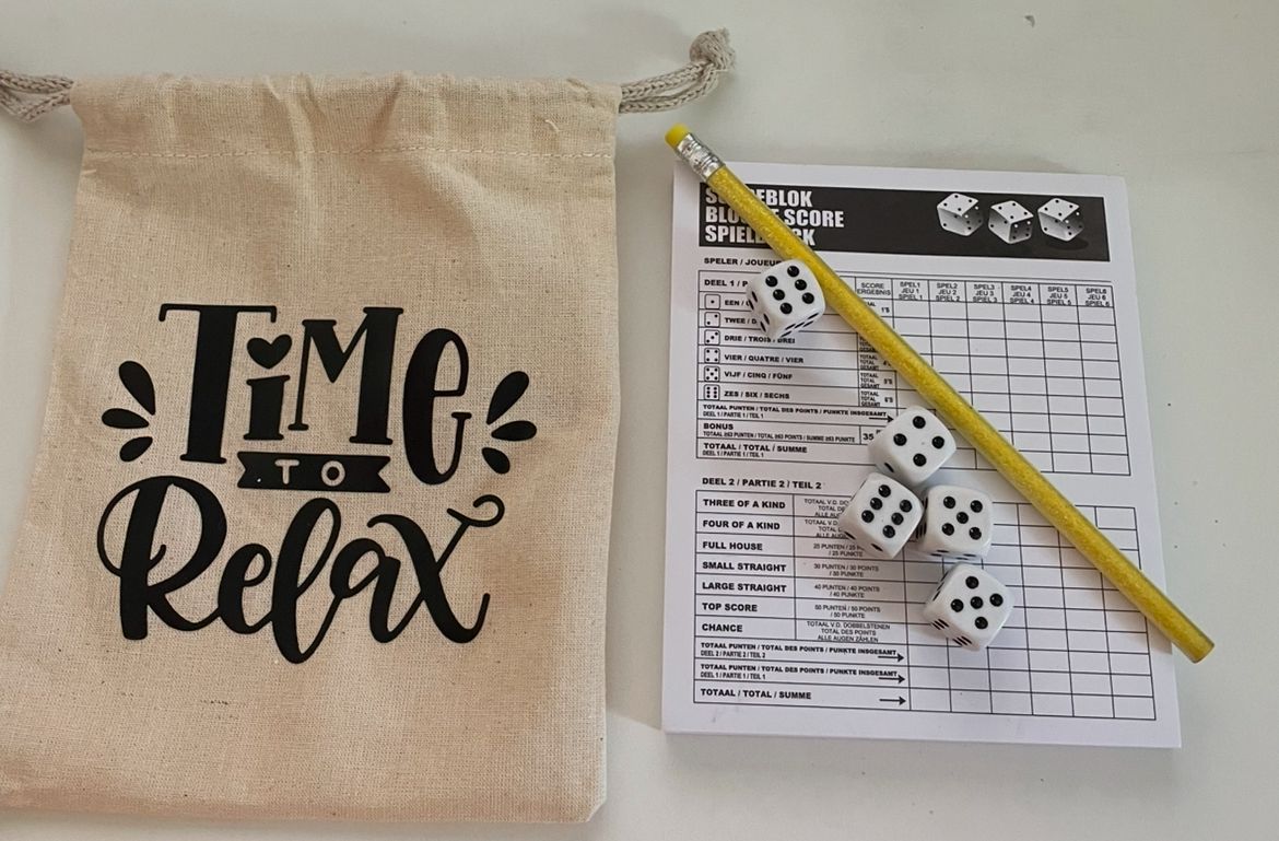 Yahtzee in een tasje