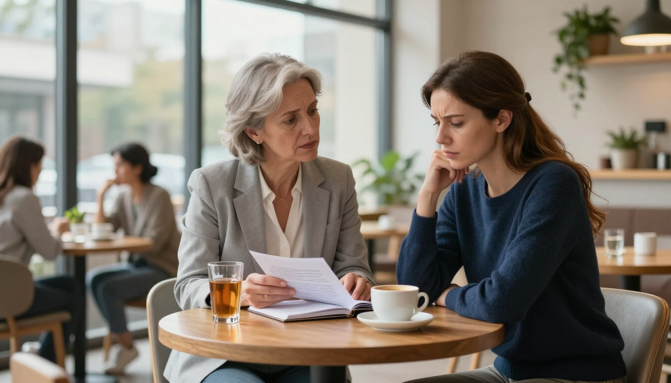 Advisor consulting with family