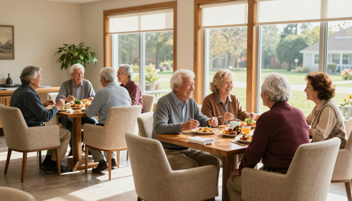 Senior living dining room