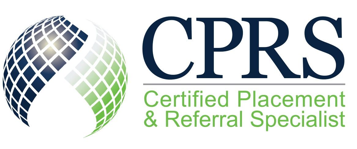 CPRS logo with blue and green globe icon and text “Certified Placement & Referral Specialist”