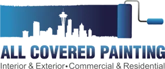The logo for all covered painting interior and exterior commercial and residential