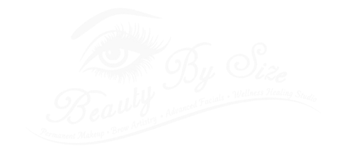 Beauty By Size Logo with an eye and the words
