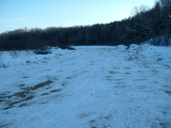 1/30/2010 preparation of road on the marsh along the channel looking South