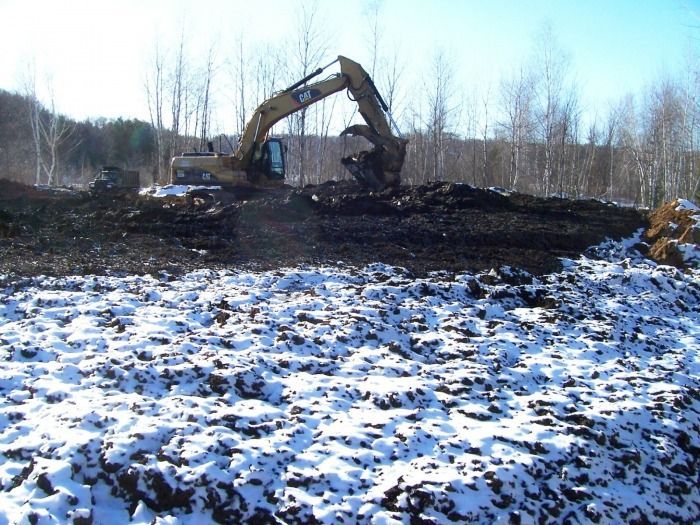 2-11-2010 The dewatering site is filling up with sediment.