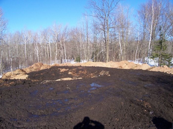 2-18-2010 The dewatering pit is full of what was once in the channel.