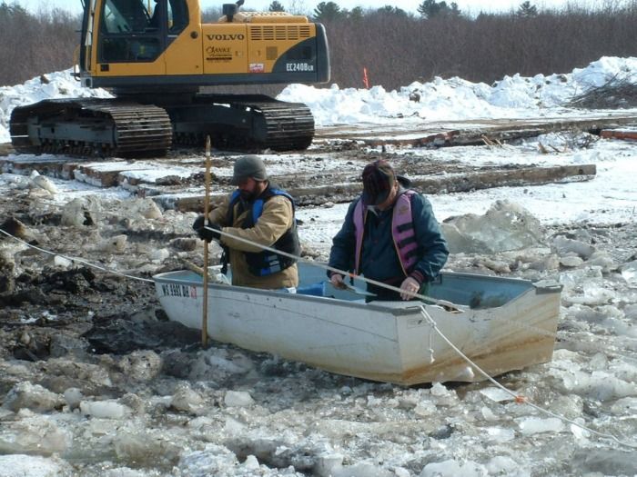 2-6-2010 Recording channel depth after dredging.