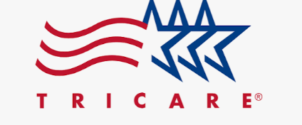 TRICARE logo with red stripes and blue stars above the word TRICARE