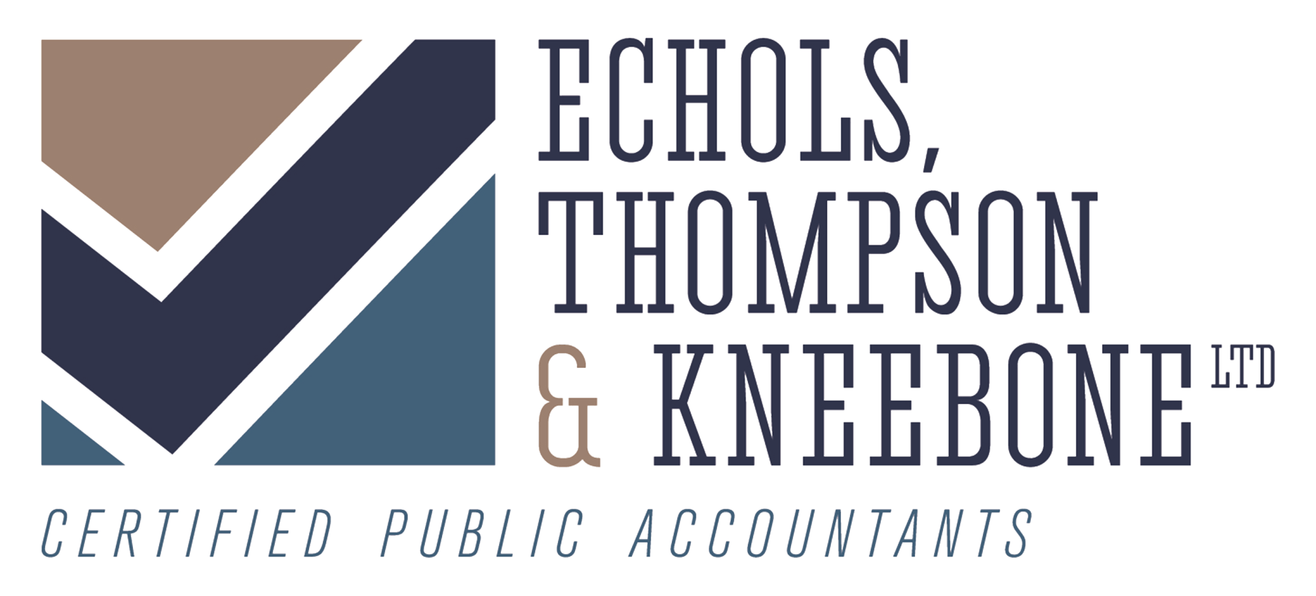 A logo for echols thompson & kneebone certified public accountants