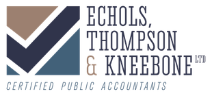 A logo for echols thompson & kneebone certified public accountants