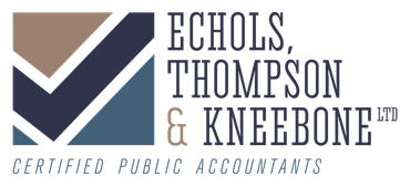 A logo for echols thompson & kneebone certified public accountants