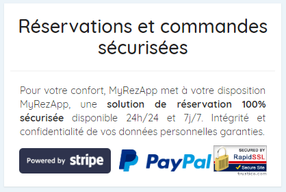 payer réservation en ligne