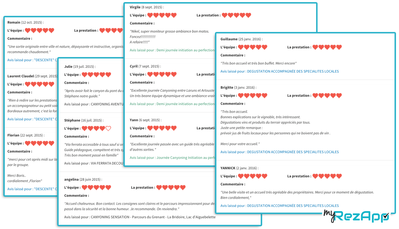 myrezapp collecte avis automatique
