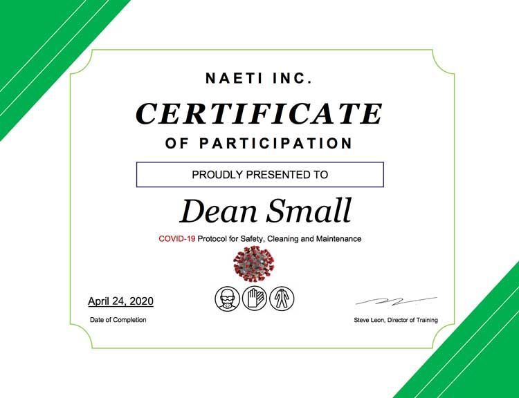 Certificate | Cornwall, NY | All Vac Environmental