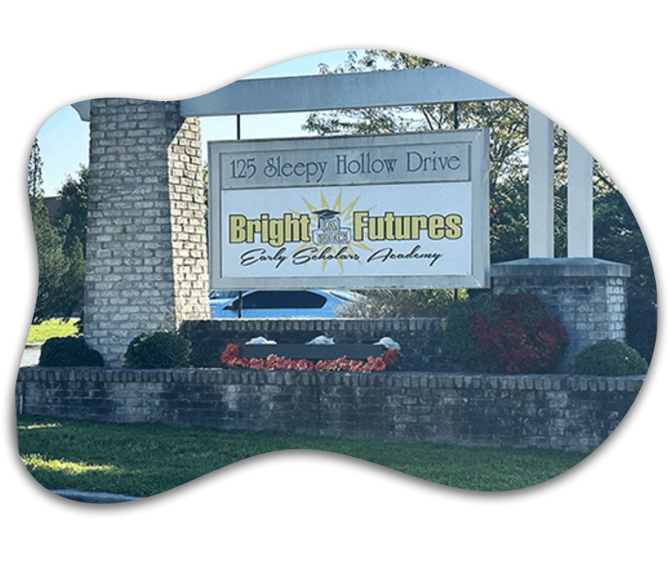 bright futures early scholar's academy entryway sign