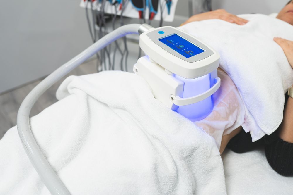 A Person Receiving a Fat-freezing Treatment — Sage Spa & Beauty in Mackay, QLD
