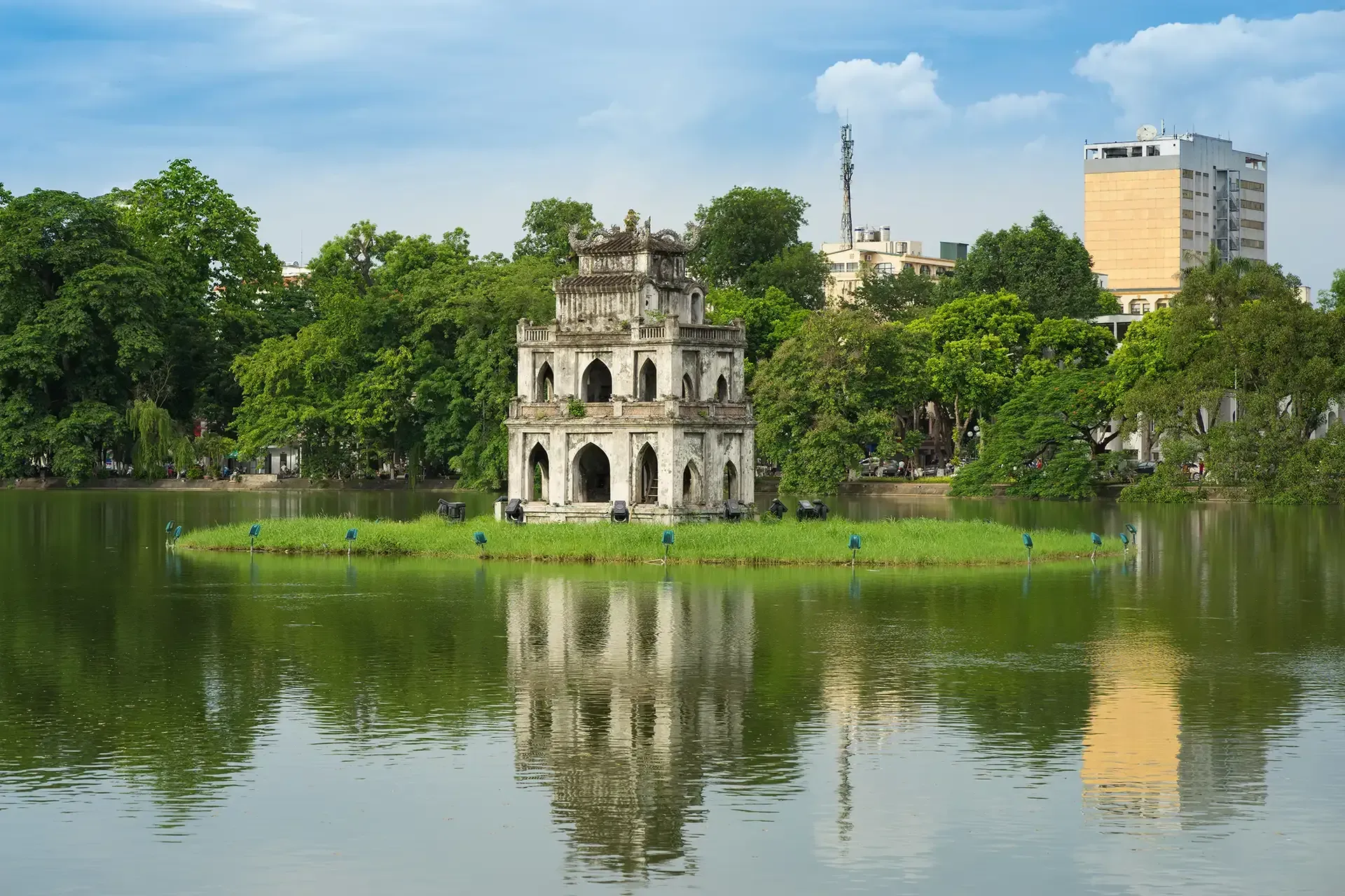 Turtle Tower on Hoan Kiem Lake, Hanoi