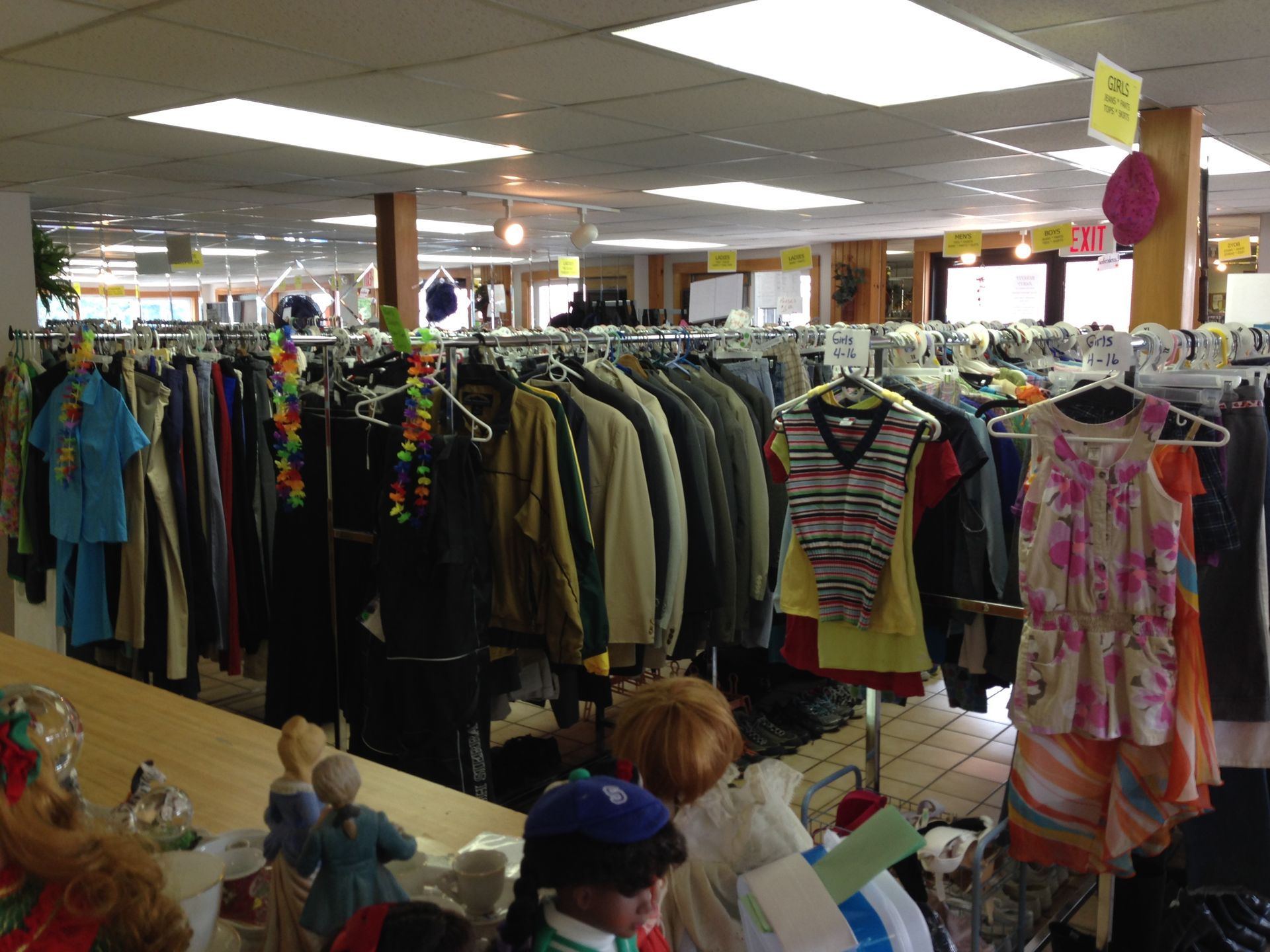 Inside our thrift shop.