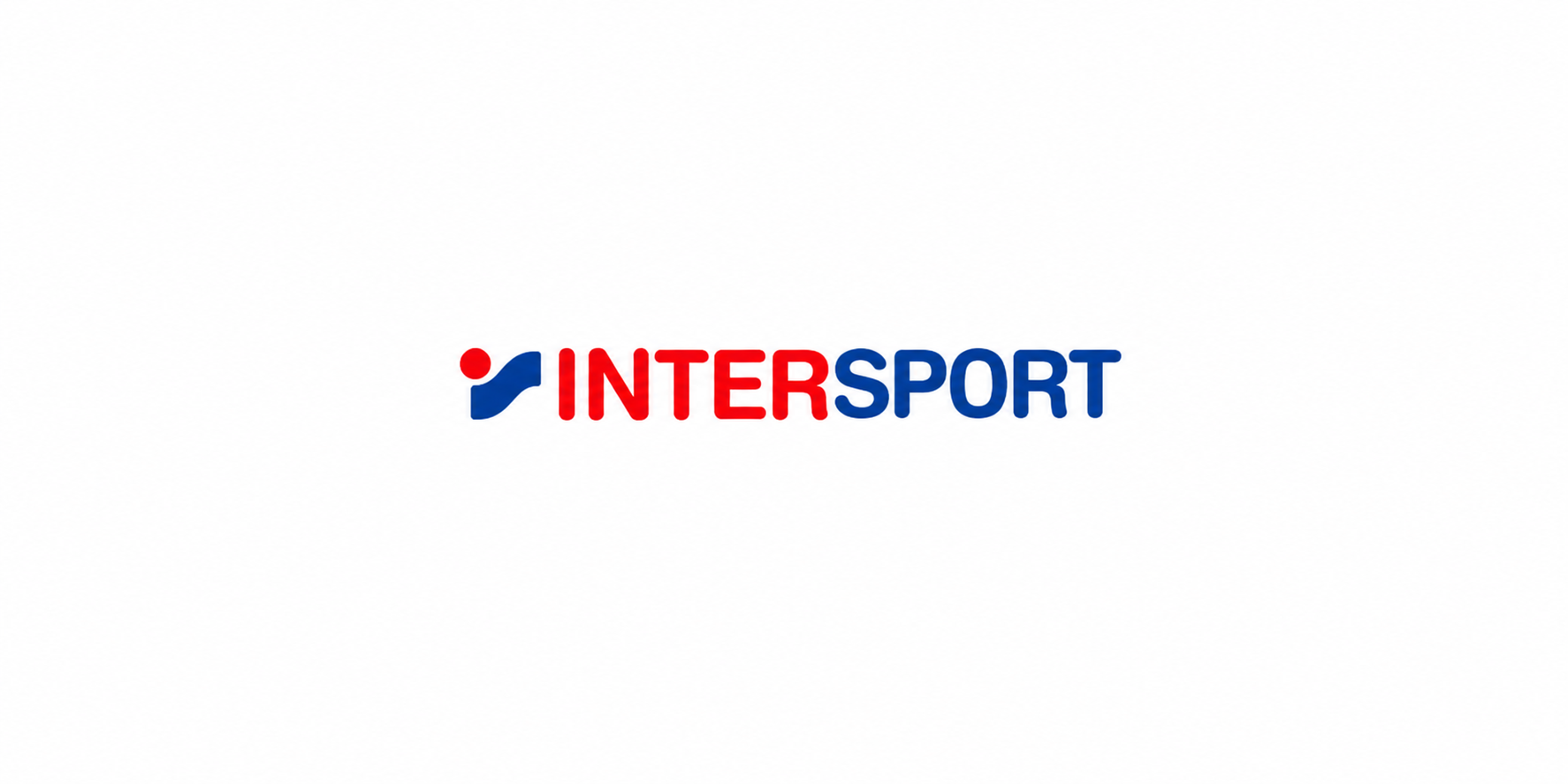 INTERSPORT logo in red and blue on a white background