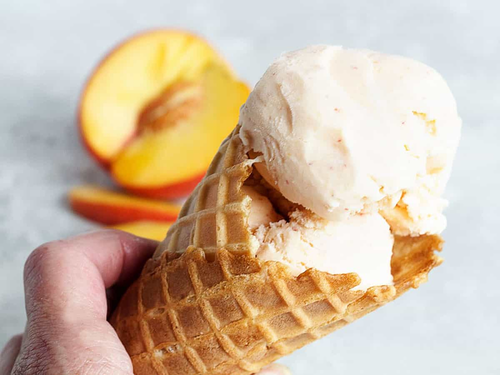Peach Ice Cream from the NC Museum of History Cookbook