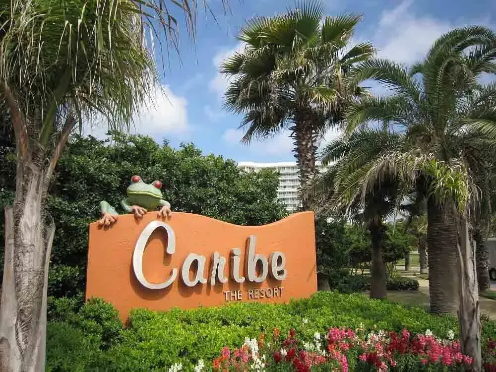 A bright orange sign reading 
