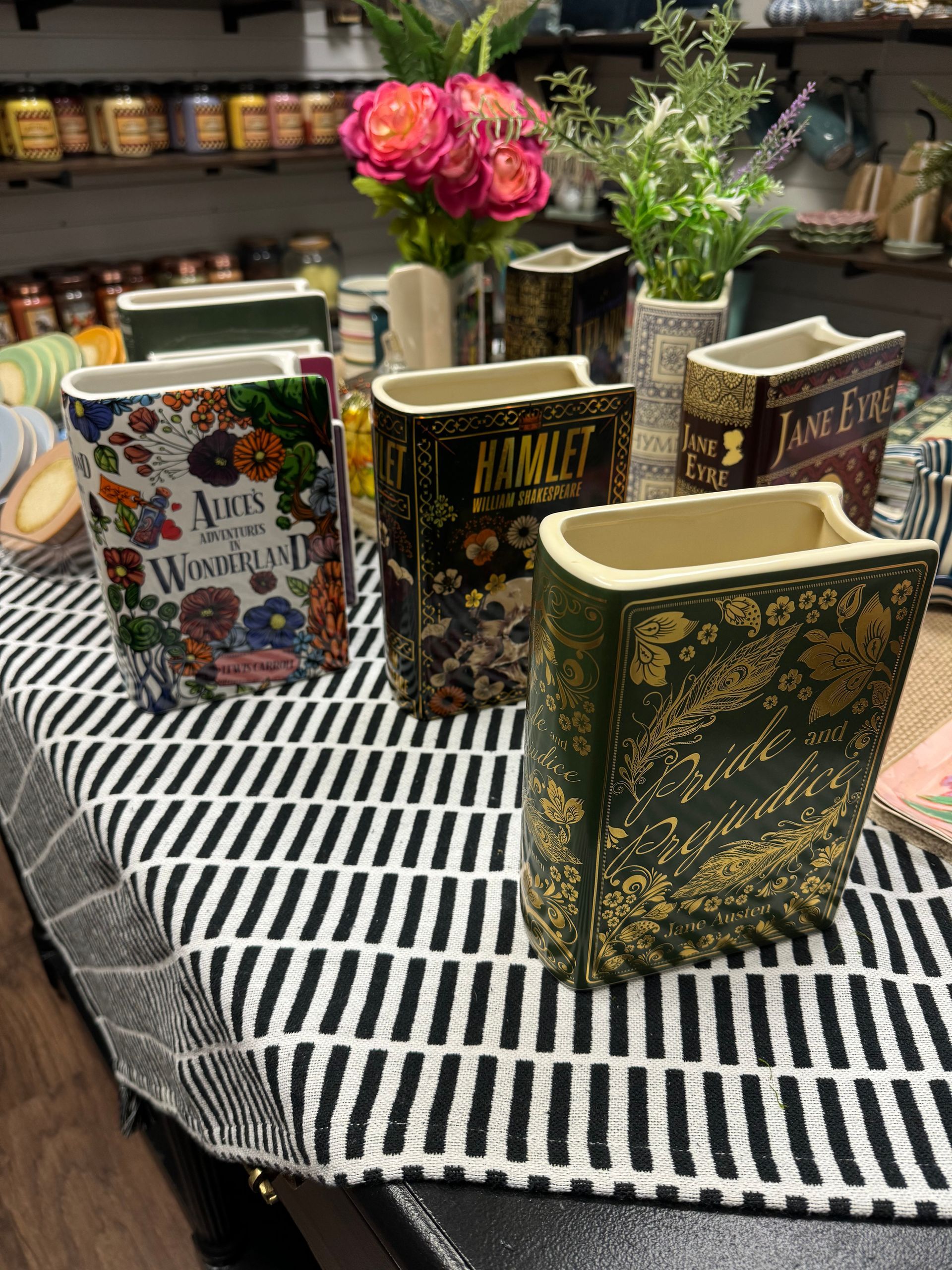 Floral-patterned book cover with the title “Q&A for Mom” on a wooden table