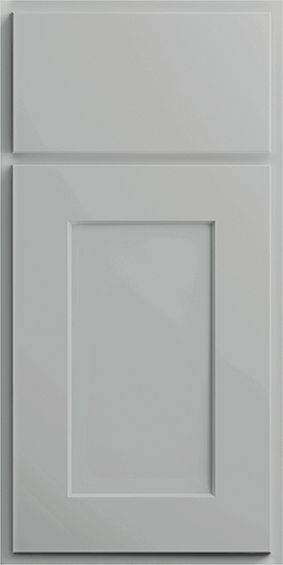 A close up of a white cabinet door on a white surface.